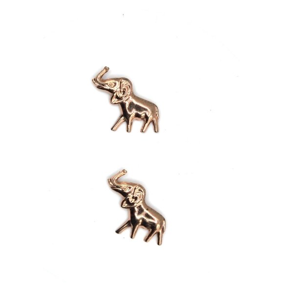 RARE 1930s Coro Duo Sterling Rose Gold Vermeil Elephant Brooches Figural Pair - Picture 2 of 6